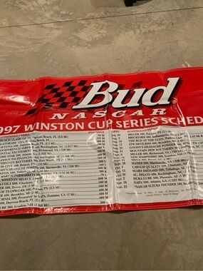 Bud NASCAR 1997 Red Racing Banner